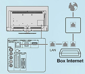 Schéma pour connecter sa TV à internet par câble