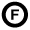 Symbole de nettoyage à sec : F dans un rond