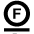 Symbole de nettoyage à sec : F dans un rond avec une barre