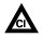 Symbole triangle de chlorage avec CI au milieu